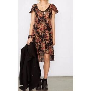 Denim & Supply Ralph Lauren‎ Womens Dress 6 Floral High Low Flutter Sleeve